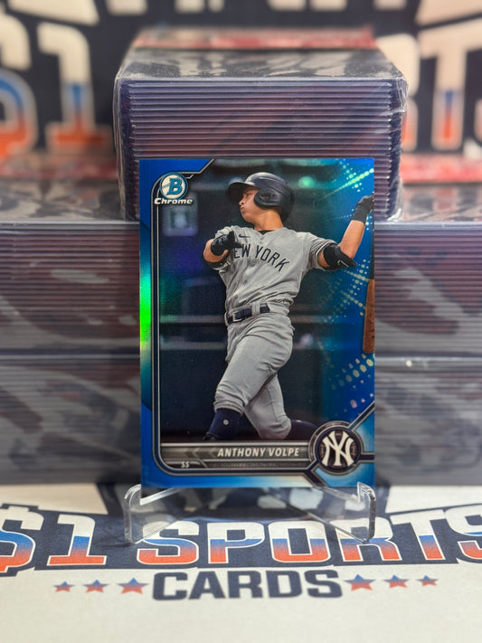 2022 Bowman Chrome Prospects (Blue Refractor 141/150) Anthony Volpe #BCP-182