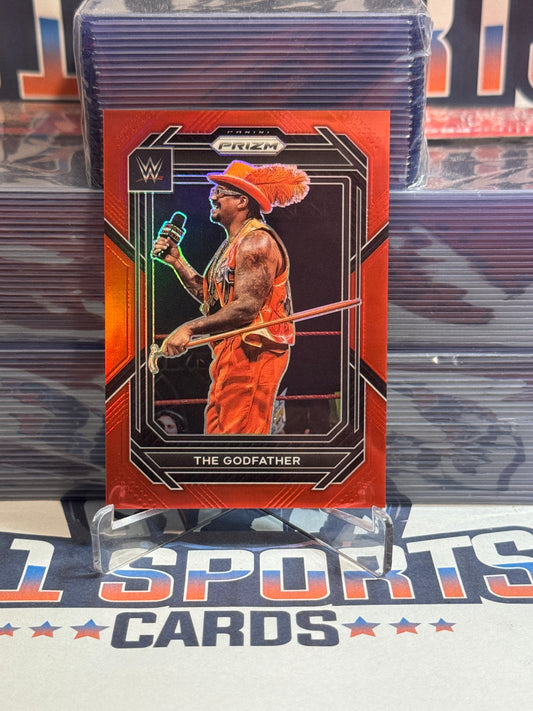 2023 Panini Prizm WWE (Red Prizm 220/299) The Godfather #165