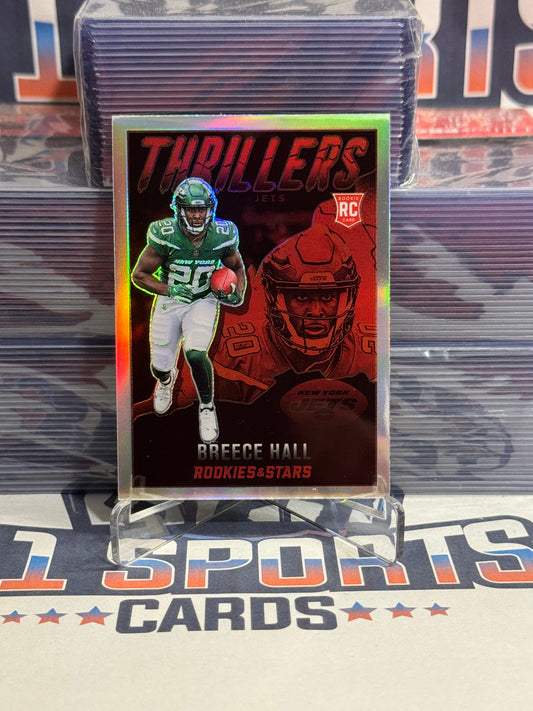 2022 Panini Rookies & Stars (Holo Prizm, Thrillers) Breece Hall Rookie #TH-28