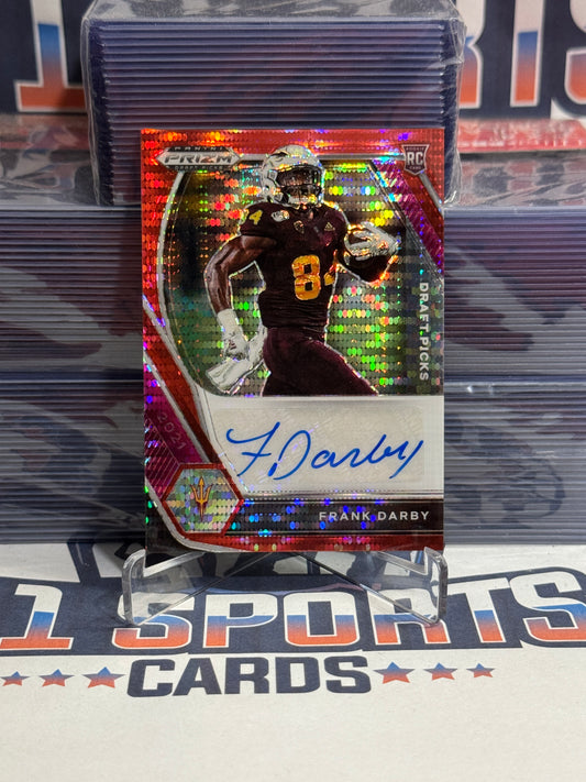 2021 Panini Prizm Draft Picks (Red Pulsar Prizm, Auto 15/15) Frank Darby Rookie #SPA-FDA