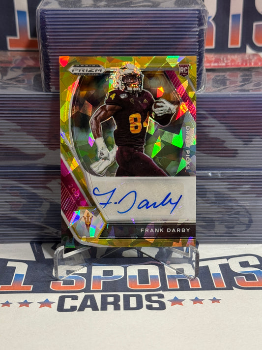 2021 Panini Prizm Draft Picks (Gold Ice Prizm, Auto) Frank Darby Rookie #SPA-FDA