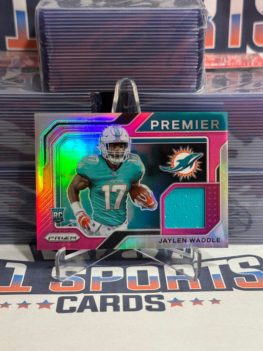 2021 Panini Prizm (Pink Prizm, Premier Jersey Relic) Jaylen Waddle Rookie #PJ-8