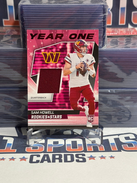 2022 Panini Rookies & Stars (Red, Year One Relic) Sam Howell Rookie #YO-SH