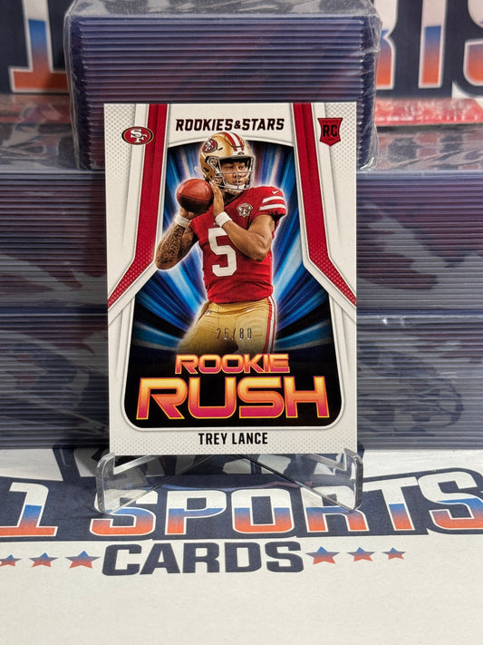 2021 Panini Rookies & Stars (Red, Rookie Rush 26/60) Trey Lance #RR-3