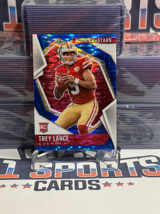 2021 Panini Rookies & Stars (Blue Chrome Pulsar Prizm 42/50) Trey Lance Rookie #103
