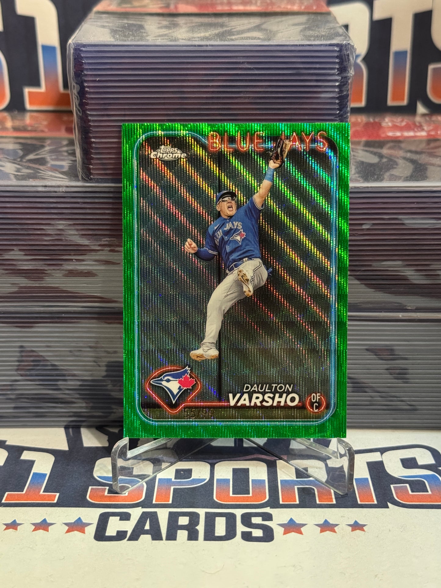 2024 Topps Chrome (Green Wave Refractor 35/99) Daulton Varsho #140