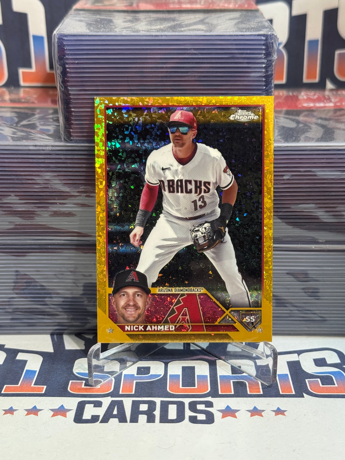 2023 Topps Chrome Update (Gold Mini-Diamond Refractor 22/50) Nick Ahmed #USC29