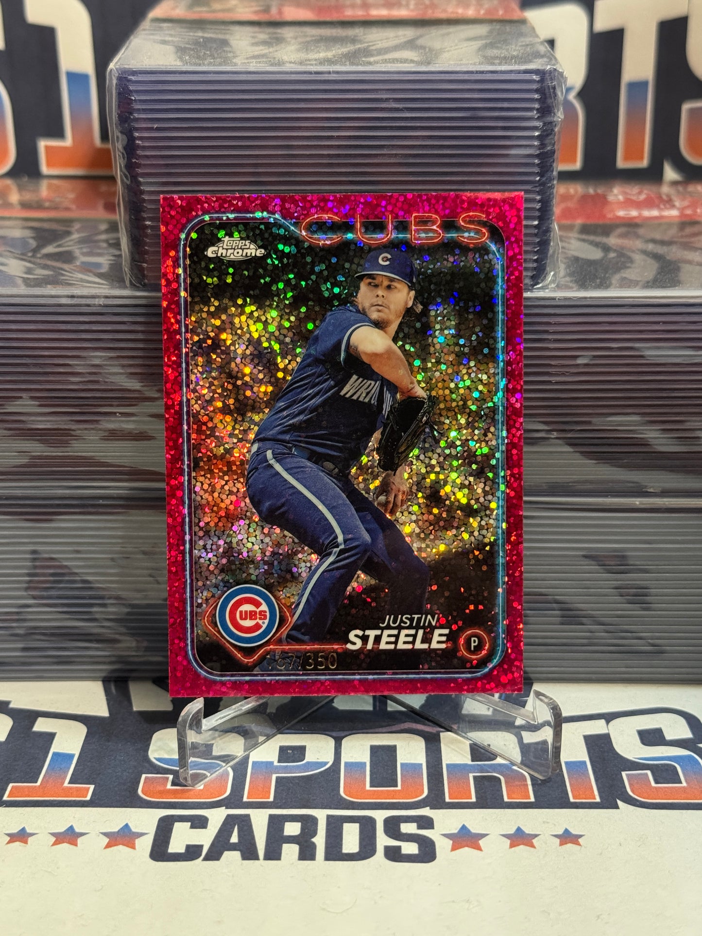 2024 Topps Chrome (Magenta Speckle Refractor 167/350) Justin Steele #258