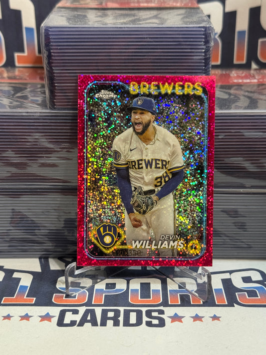 2024 Topps Chrome (Magenta Speckle Refractor 180/350) Devin Williams #103