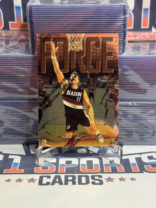 1997 Topps Finest (Force) Arvydas Sabonis #75