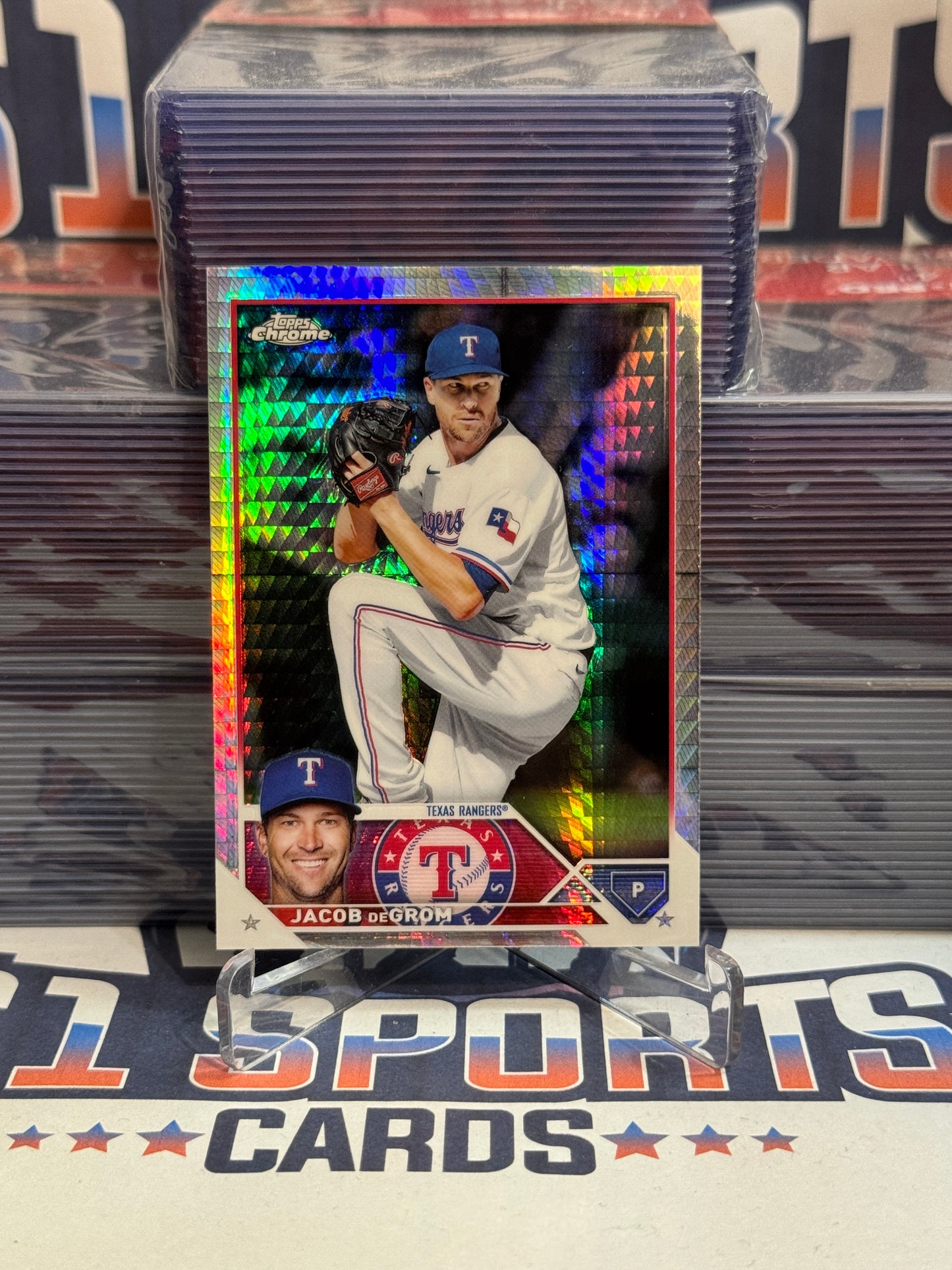 2023 Topps Chrome (Prism Refractor) Jacob DeGrom #12