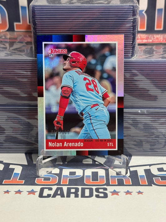 2022 Donruss (Foil, Retro 40/105) Nolan Arenado #278