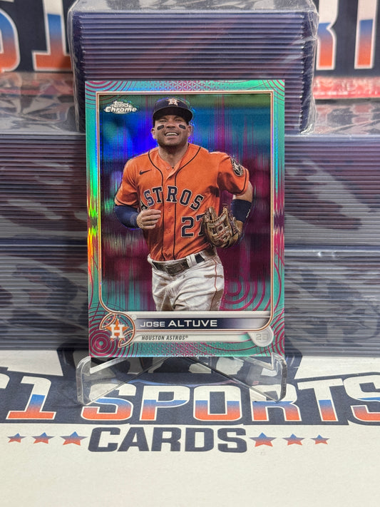2022 Topps Chrome Sonic (Aqua Pink Refractor 64/199) Jose Altuve #6