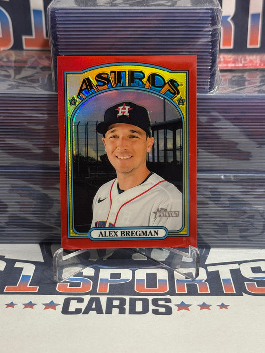 2021 Topps Heritage (Red Chrome Refractor 219/372) Alex Bregman #163