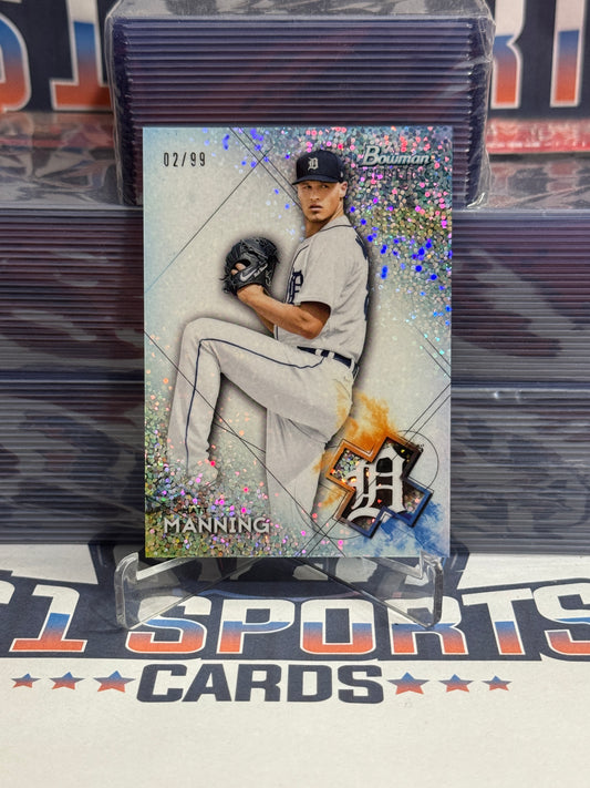 2021 Bowman Sterling Prospects (Sterling Refractor 2/99) Matt Manning #BSP-13
