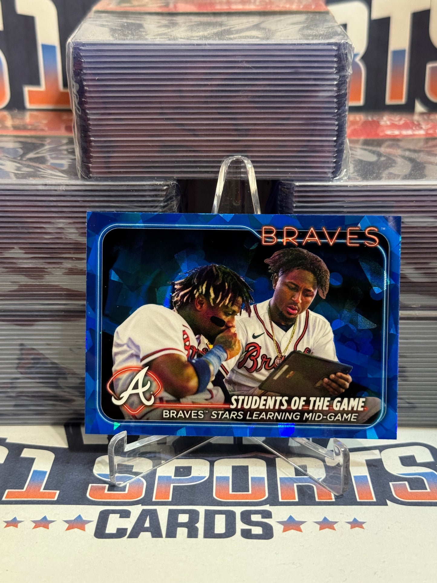 2024 Topps Chrome Sapphire (Students of the Game) Ronald Acuna Jr. & Ozzie Albies #70