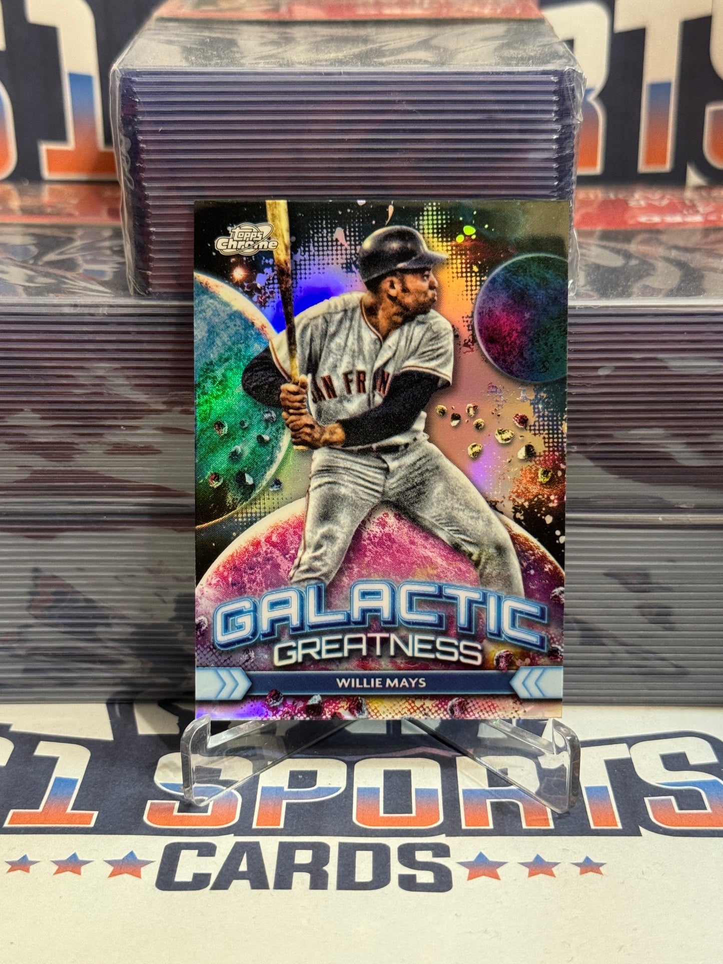 2024 Topps Chrome Cosmic (Galactic Greatness) Willie Mays #GG-1