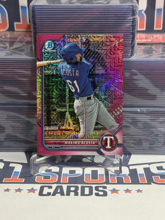 2022 Bowman Chrome (Pink Mega Refractor 76/199) Maximo Acosta #BCP-113