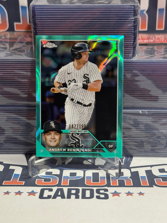 2023 Topps Chrome (Teal Raywave Refractor 147/199) Andrew Benintendi #180