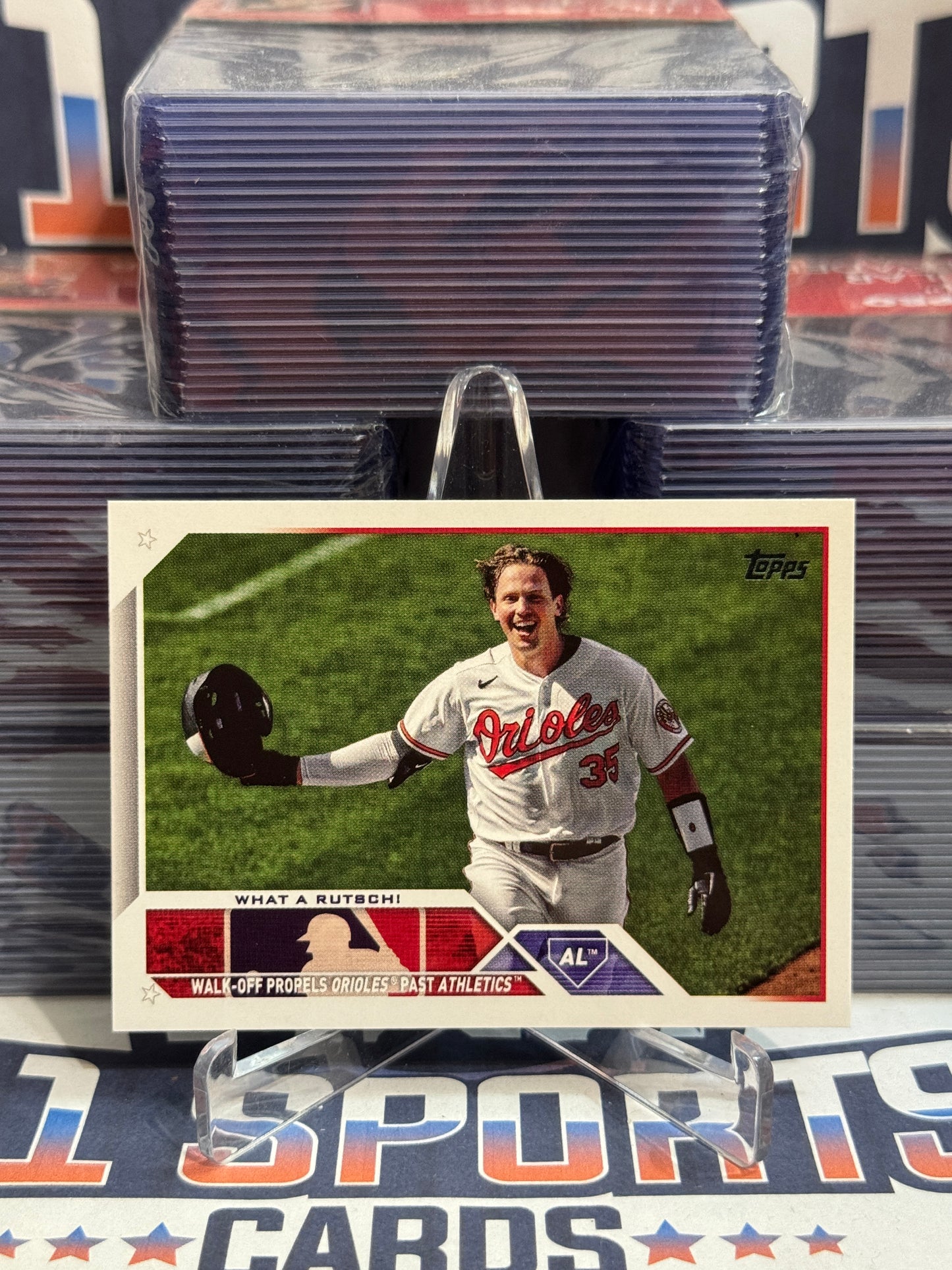 2023 Topps Update (What a Rusch!) Adley Rutschman Rookie #US7