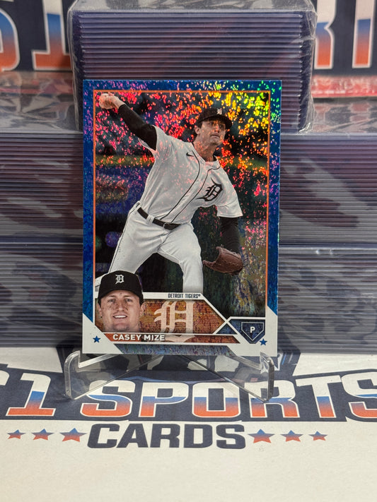 2023 Topps (Blue Foil 243/999) Casey Mize #586