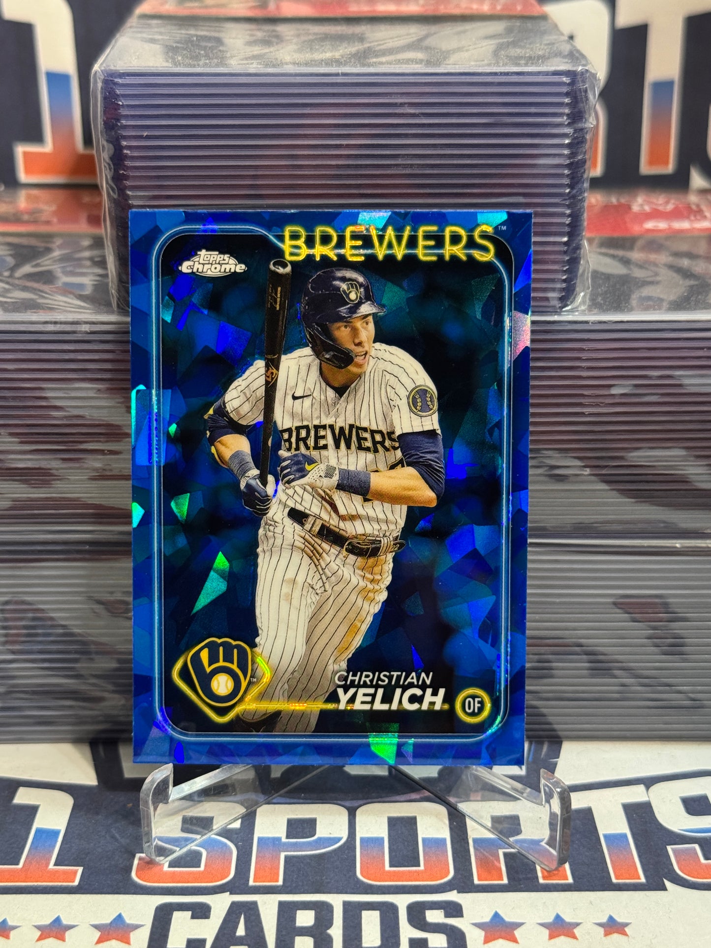 2024 Topps Chrome Sapphire Christian Yelich #145