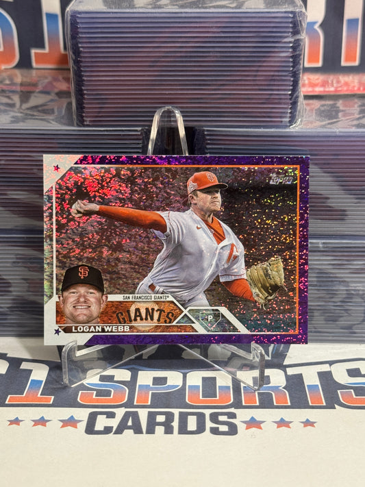 2023 Topps (Purple Foil 661/799) Logan Webb #386