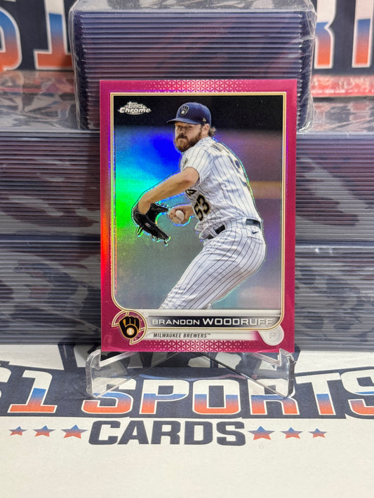 2022 Topps Chrome (Pink Refractor 6/399) Brandon Woodruff #44