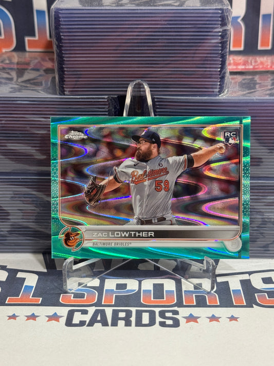 2022 Topps Chrome (Teal Raywave Refractor 14/199) Zac Lowther Rookie #159