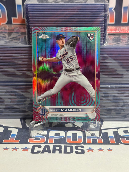 2022 Topps Chrome Sonic (Aqua Pink Refractor 150/199) Matt Manning Rookie #57