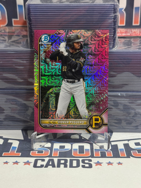 2022 Bowman Chrome Prospects (Pink Mojo Refractor 52/199) Liover Peguero #BCP-34
