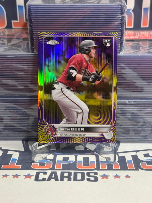 2022 Topps Chrome Sonic (Purple Yellow Refractor 148/299) Seth Beer Rookie #186