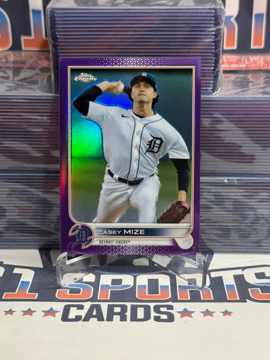 2022 Topps Chrome (Purple Refractor 37/250) Casey Mize #162