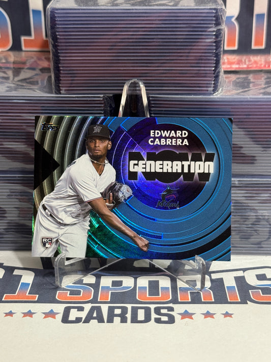 2022 Topps (Blue, Generation Now 202/299) Edward Cabrera Rookie #GN-80