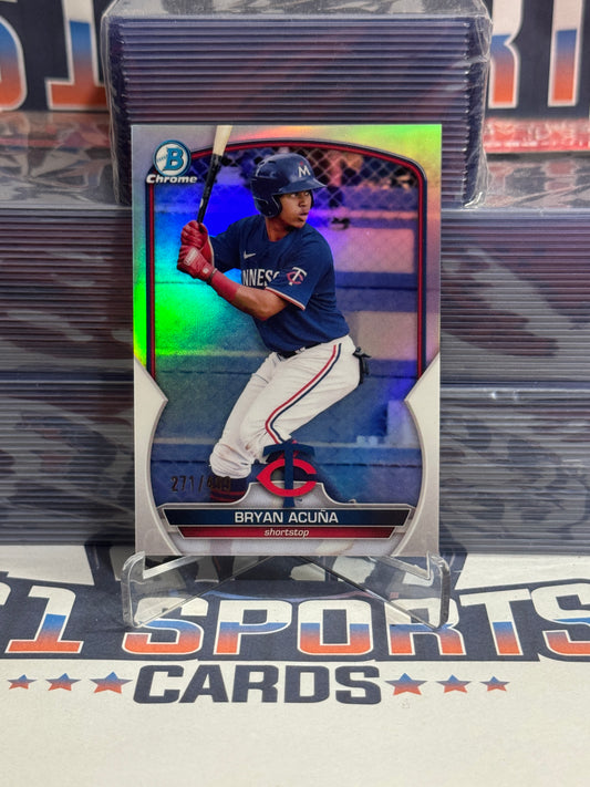 2023 Bowman Chrome Prospects (Refractor 271/499) Bryan Acuna #BCP-37