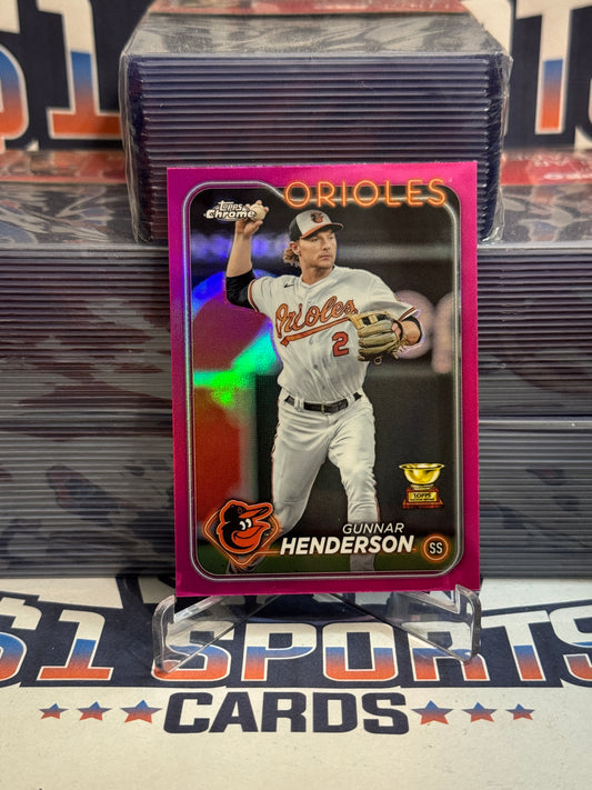 2024 Topps Chrome (Pink Refractor, Rookie Cup) Gunnar Henderson #36