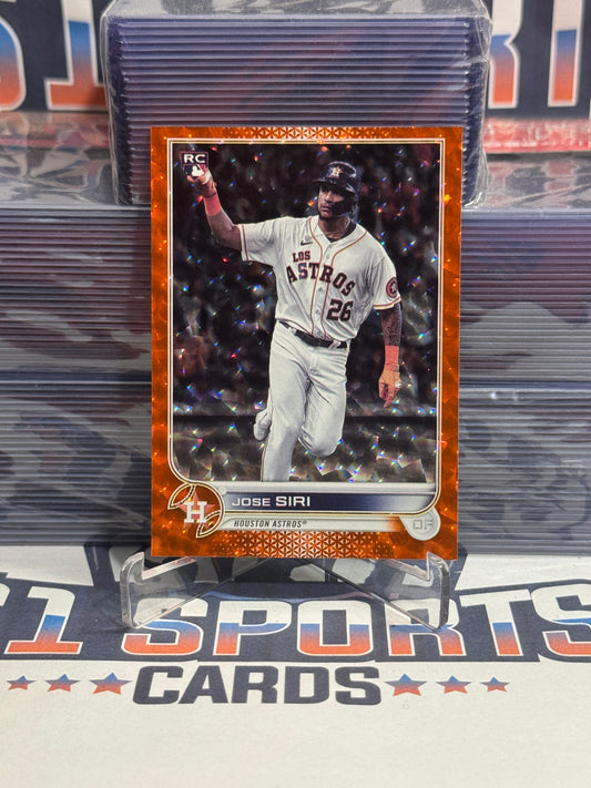 2023 Topps (Orange Foil 102/299) Jose Siri Rookie #599
