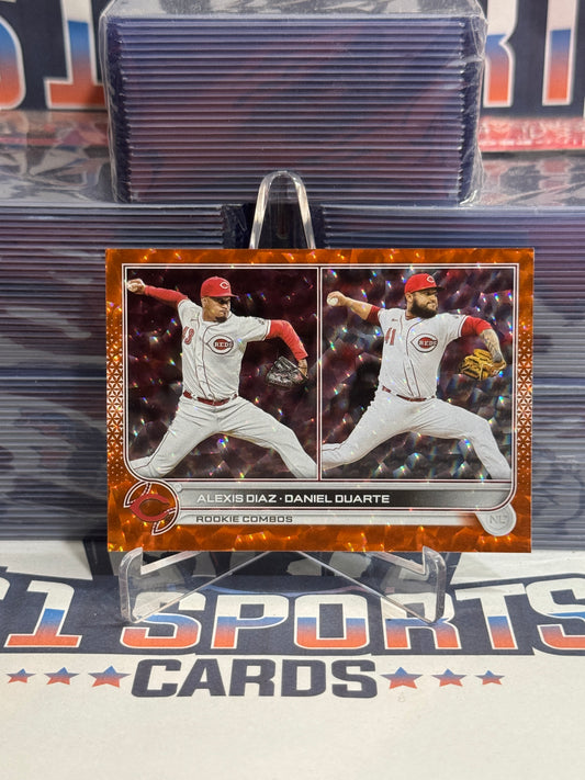 2022 Topps Update (Orange Foil 254/299) Alexis Diaz & Daniel Duarte Rookie #US135