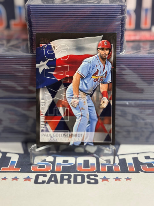 2023 Topps (Black, Favorite Sons 90/299) Paul Goldschmidt #FS-12