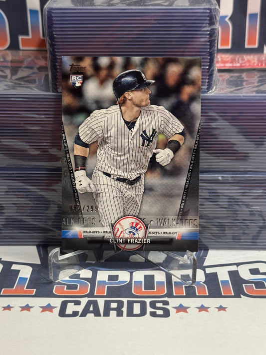 2018 Topps (Black, Walk-Offs 82/299) Clint Fraizer Rookie #S-8