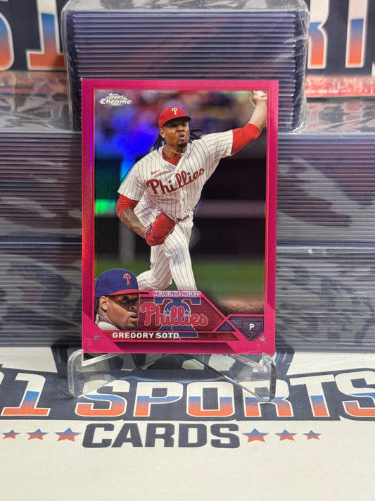 2023 Topps Chrome Update (Pink Refractor 167/399) Gregory Soto #USC181