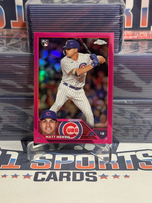 2023 Topps Chrome Update (Pink Refractor 12/399) Matt Mervis Rookie #USC112
