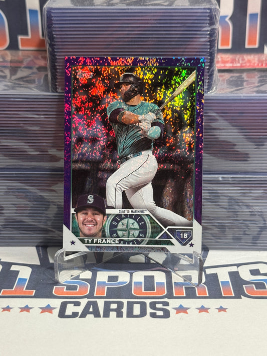 2023 Topps (Purple Foil 286/799) Ty France #626