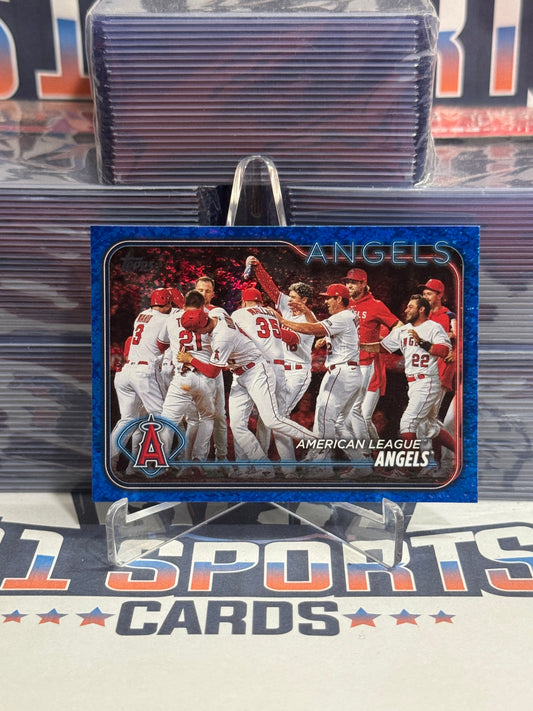 2024 Topps (Blue Foil 712/999) Shohei Ohtani & Mike Trout #279