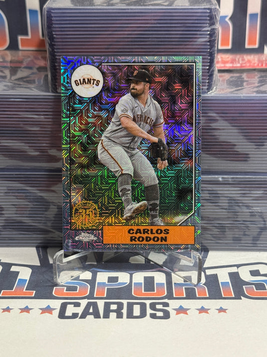 2022 Topps Chrome (Blue Mojo Refractor, 1987 Redux 14/150) Carlos Rodon #T87C-3