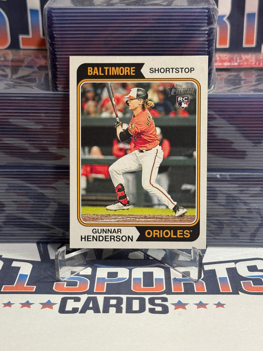 2023 Topps Heritage Gunnar Henderson Rookie #64