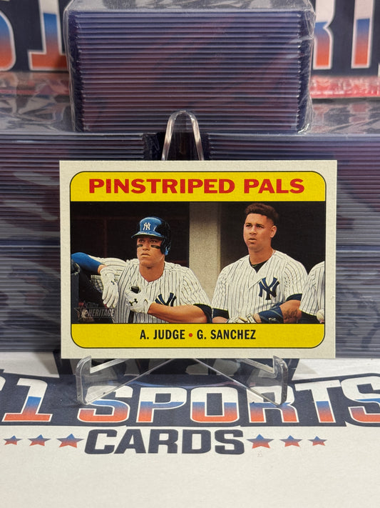 2018 Topps Heritage (Pinstriped Pals) Aaron Judge & Gary Sanchez #183