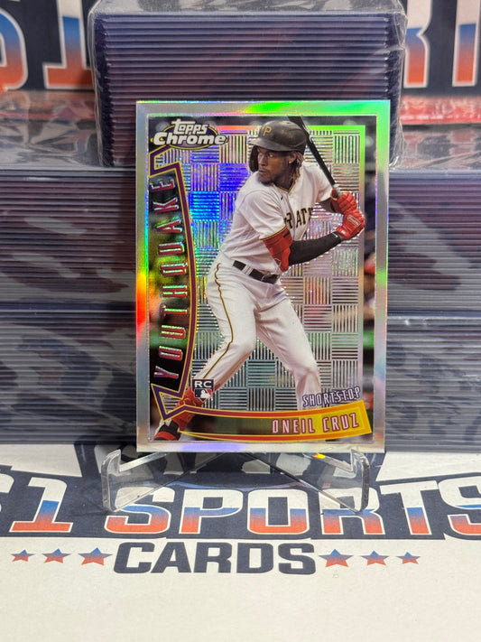 2022 Topps Chrome (Refractor, Youthquake) Oneil Cruz Rookie #YQ-8