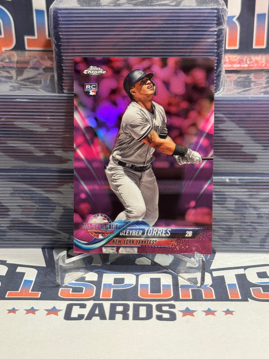 2018 Topps Chrome Update (Pink Refractor, All-Star Game) Gleyber Torres Rookie #HMT80