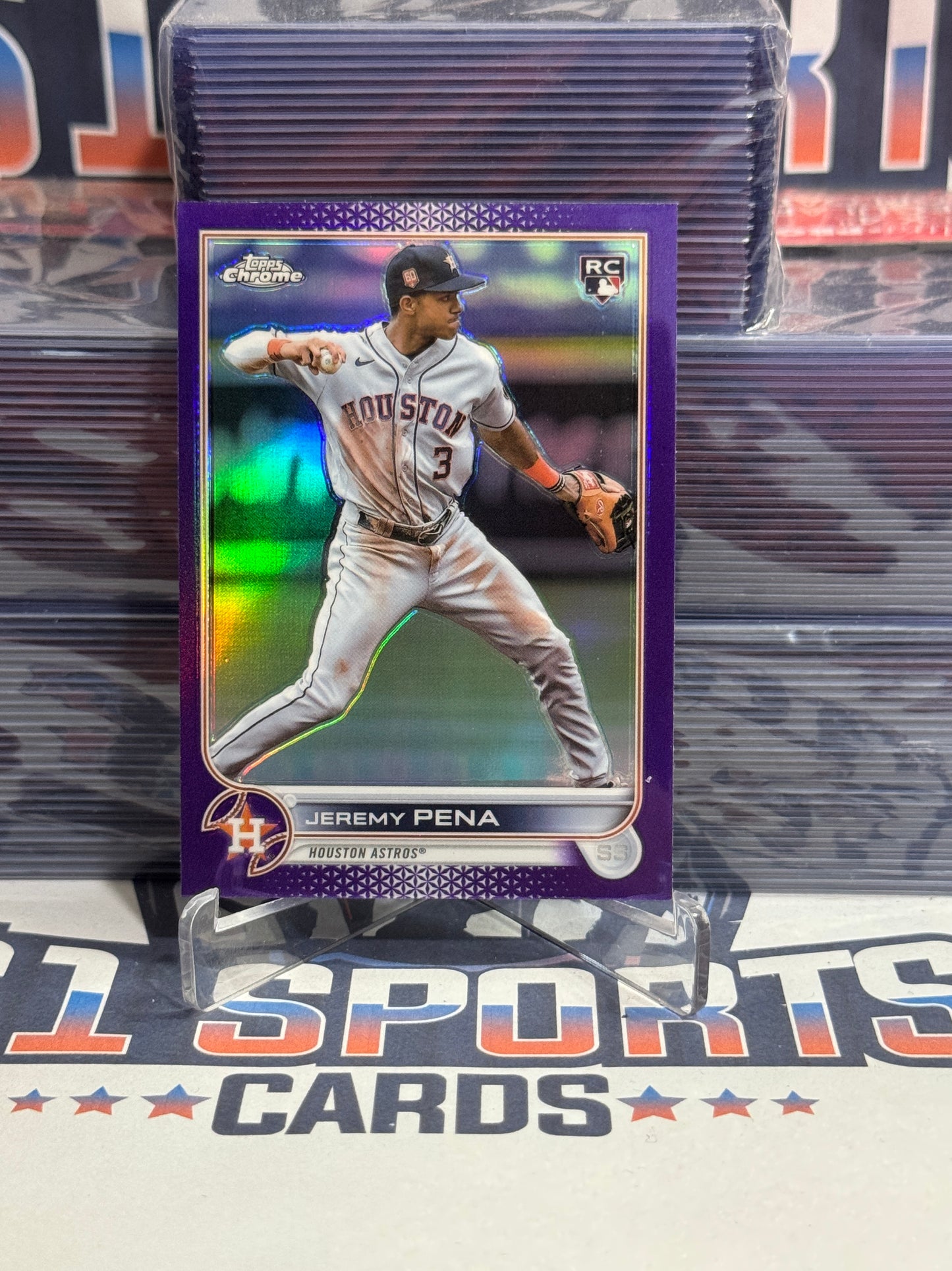 2022 Topps Chrome Update (Purple Refractor) Jeremy Pena #USC136